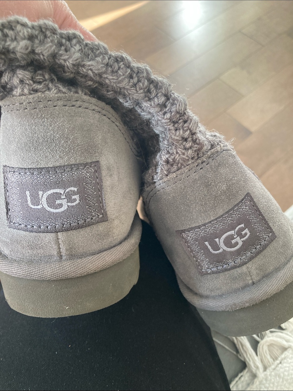 UGG Women's  solene grey  Knit-Cuff boots